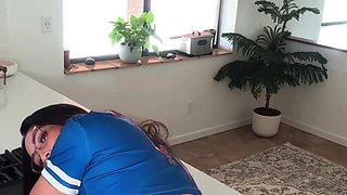 Officialcheekykim Gets Fucked By Dildo On Kitchen Counter