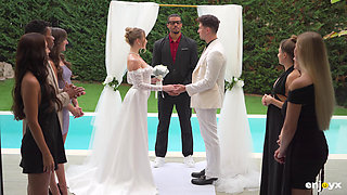 Slut Bride Wedding Threesome