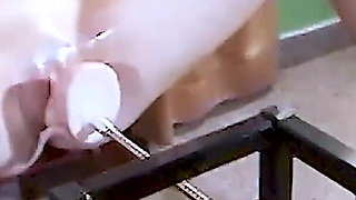 Brunette Fucking Machines Slut
