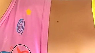 Taboo Stepdaddy Fuck Stepdaughter in Pigtails and Long Huge Socks and Kitty Panties POV and Cum on Her Pink Panties