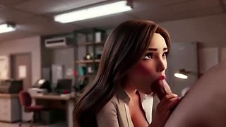 Horny Office Girl Fucked Hard in Copy Room - Lewd Artificial 3D Hentai Animation