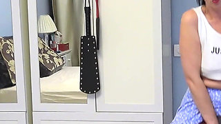 Masturbating on a Huge Sex Toy