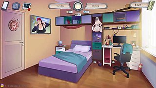 EroticGamesNCs Cartoon MILF Roommate Pounds Cucumber Deep in Kitchen with Intense M