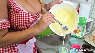 Blonde Angel Wickys Kitchen Tease and Bedroom Masturbation