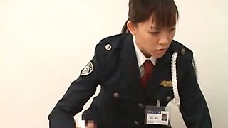 Police woman forcing her prisoner to lick her wet cunt