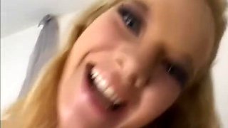 Rough fucked blonde hottie takes cock deep in her pussy