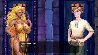 Cartoon sex simulator featuring a legendary big-busted elf and her youthful butt