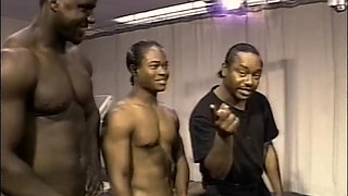 Fantastic Black MILF Fucked in Gym and Cummed on Tits by Many Monster Cocks