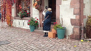 Blonde Mature Wife Enjoys Sex in Dress
