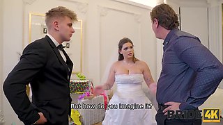 Curvy bride Taylee gets pounded in front of her fiancée