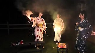 Asian schoolgirl enjoy group sex