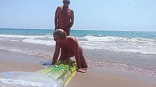 Again Fuck Stepmom on the Beach