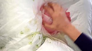 Shy Roommate Surprise! Lesbian Threesome & Cunnilingus Under Blanket