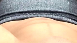 Petite amateur Samary rides big dildo solo at home