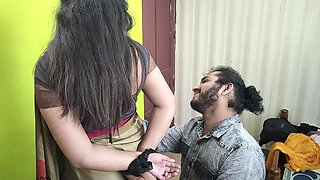 BDSM Both Hand Tied and Blindfolded in Saree by Vaishnavy and Sharun Raj, Mallu Couple Hot BDSM Ass and Boobs Kiss Romance