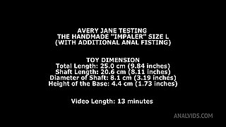 Avery Jane Testing The Handmade Impaler Size L (With Additional