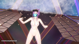 [mmd] Aespa - Supernova Akali Sexy Naked Dance League of Legends Uncensored Hentai