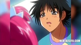 Uncensored Hentai Threesome with English Subs - Hot Bikini Anime Porn