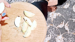 BDSM Slave Feeding Under My Feet Spit on Food, Humiliation & FootShoe Worship Training