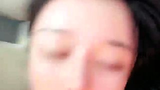 Asian japanese amateur has deep throat