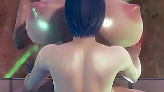 Fucking a Big Boobed Chick in the Pool - Hentai