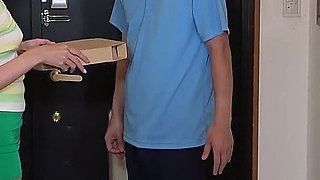 Cuckolded Husband Watch Wife's Cheating Fuck, Wife Makes Husband Wear Chastity Belt and Show off Him Her Cheating Creampie Sex