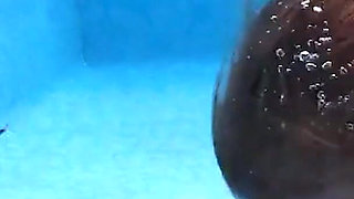 Underwater Wetsuit & Mask Fetish Filling, Bubbles & Breath Control