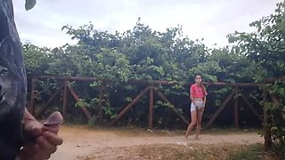 Public Risky Handjob - Innocent Redhead Teen Fanny Squirting in 4K