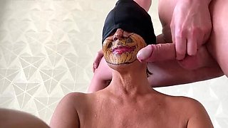 Stepmom Gives Stepson Blowjob and Swallows Cum - TaniaMilf Oral Creampie