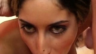 Mexicana blowjob with her big boobs