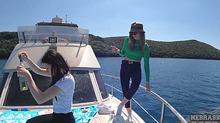 Teenage hotties Matty and Mila explore their lust on a luxurious yacht
