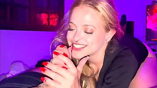 Pretty Blonde Brazilian PAWG Sucks Her BF's Dick With Passion & Relish To Get a Load In Her Mouth
