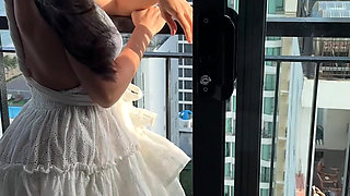 Flashing on the Balcony While You Worship My Body, Slave