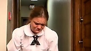 An amateur redhead lesbian is eating pussy from a brunette