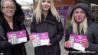 Licky Lex, Claudia Macc  Laura Booblock in Czech Glamino Outdoor Blowjobs