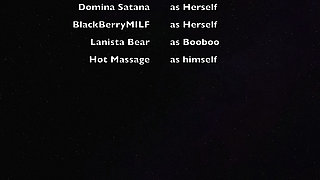 Part 4:- Domina Satana & BlackBerry MILF takes sub Hot Massage in the dungeon for the first time.