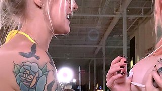 Beautiful Blonde Babes Lesbian Massage