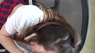 Pink labia close up of naive brunette