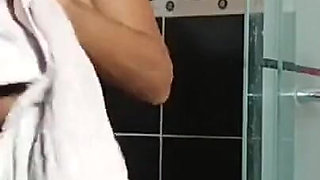 My Stepmother in the Shower Sees Me Masturbating in Bed and Fucks Me Well While Stepdaddy Is Away