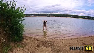 Public Beach Cheating: Girlfriend Fucks Stranger For Money While Boyfriend Watches - Anal & All Holes